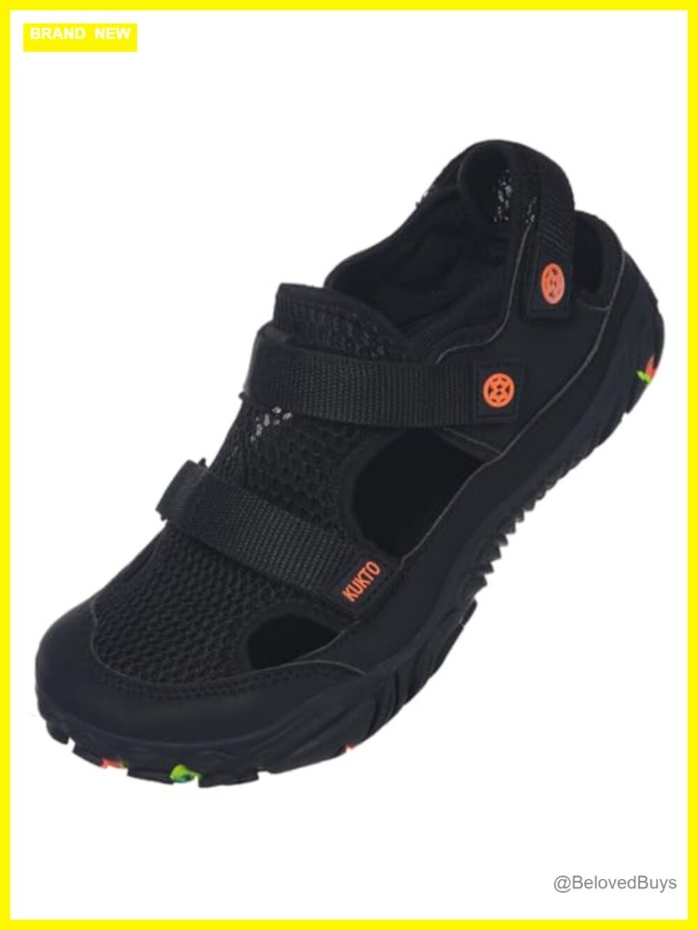 Water Shoes Barefoot Beach Sandals Mesh Microfiber Quick Dry Hook and Loop